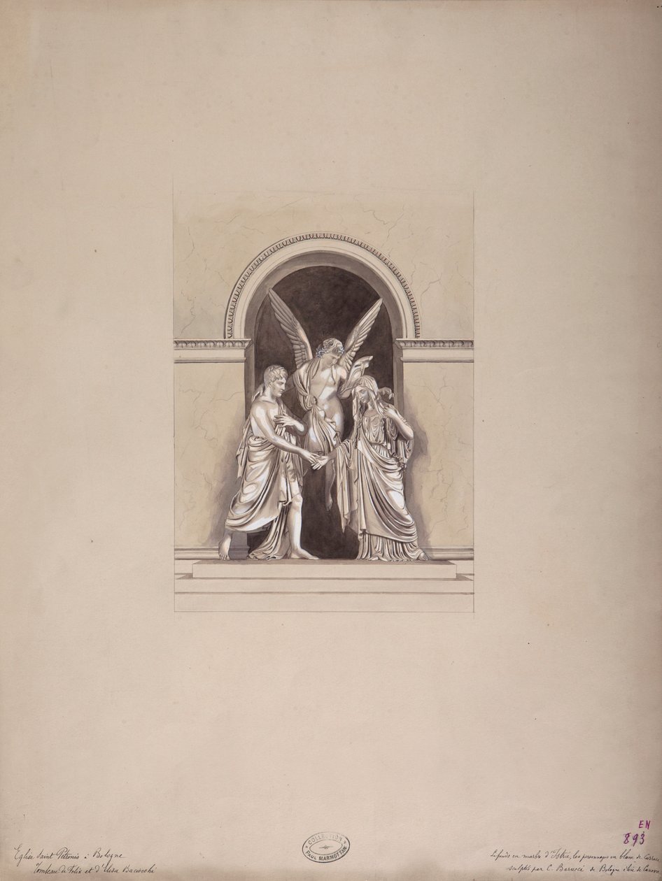 Felix ja Elisa Baciocchin hauta, San Petronion basilika, Bologna, n. 1900-20 tekijältä French School