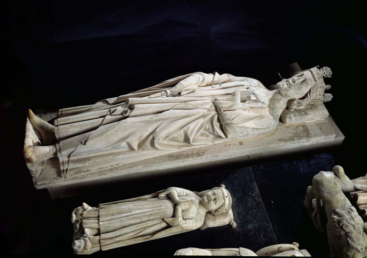 Robert II:n (n. 970-1031) hurskaan ja Jean I:n (s. & d 1316) postuumistin haudat, 1200-1300-luku tekijältä French School