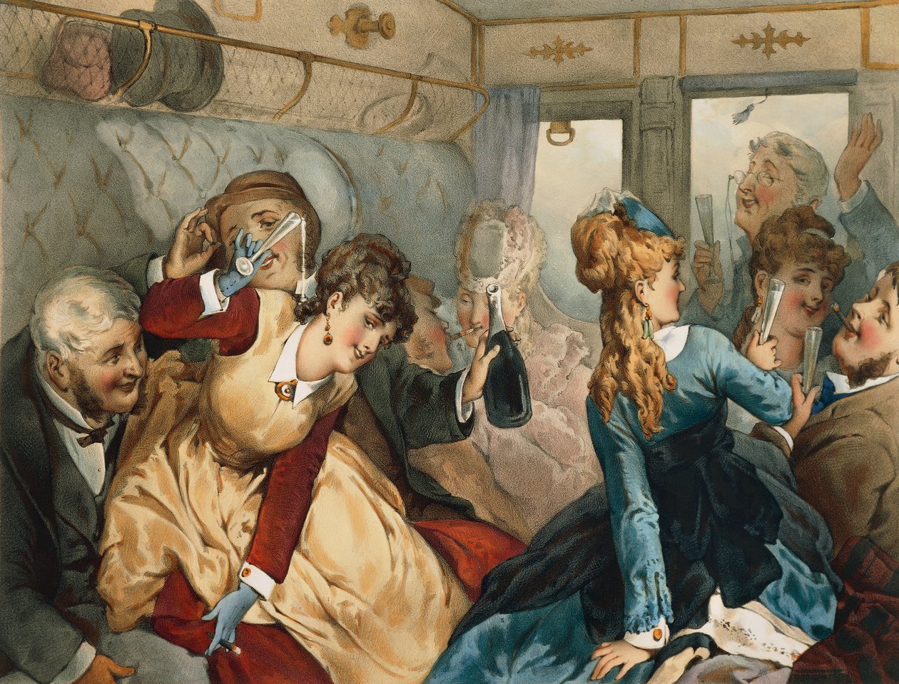 Huvijuna, kuvitus Madame Tellier