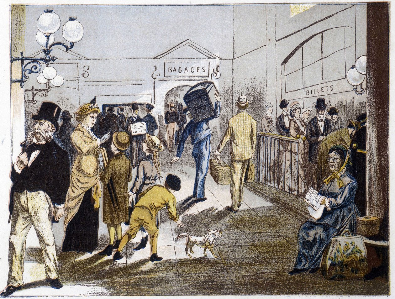 Rautatieasema, 1800-luvun loppu tekijältä French School