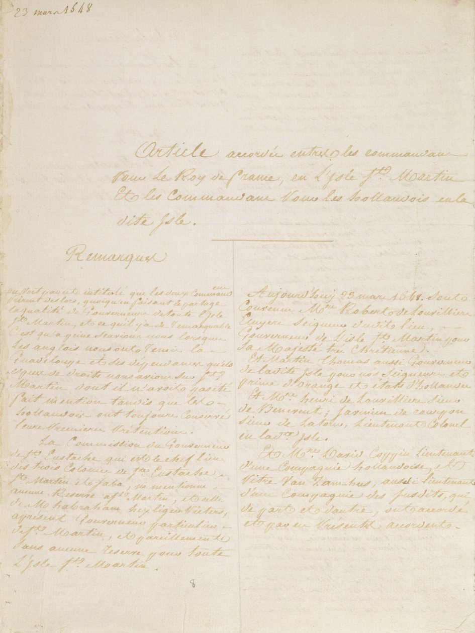 Concordian sopimus, 23. maaliskuuta 1648 tekijältä French School