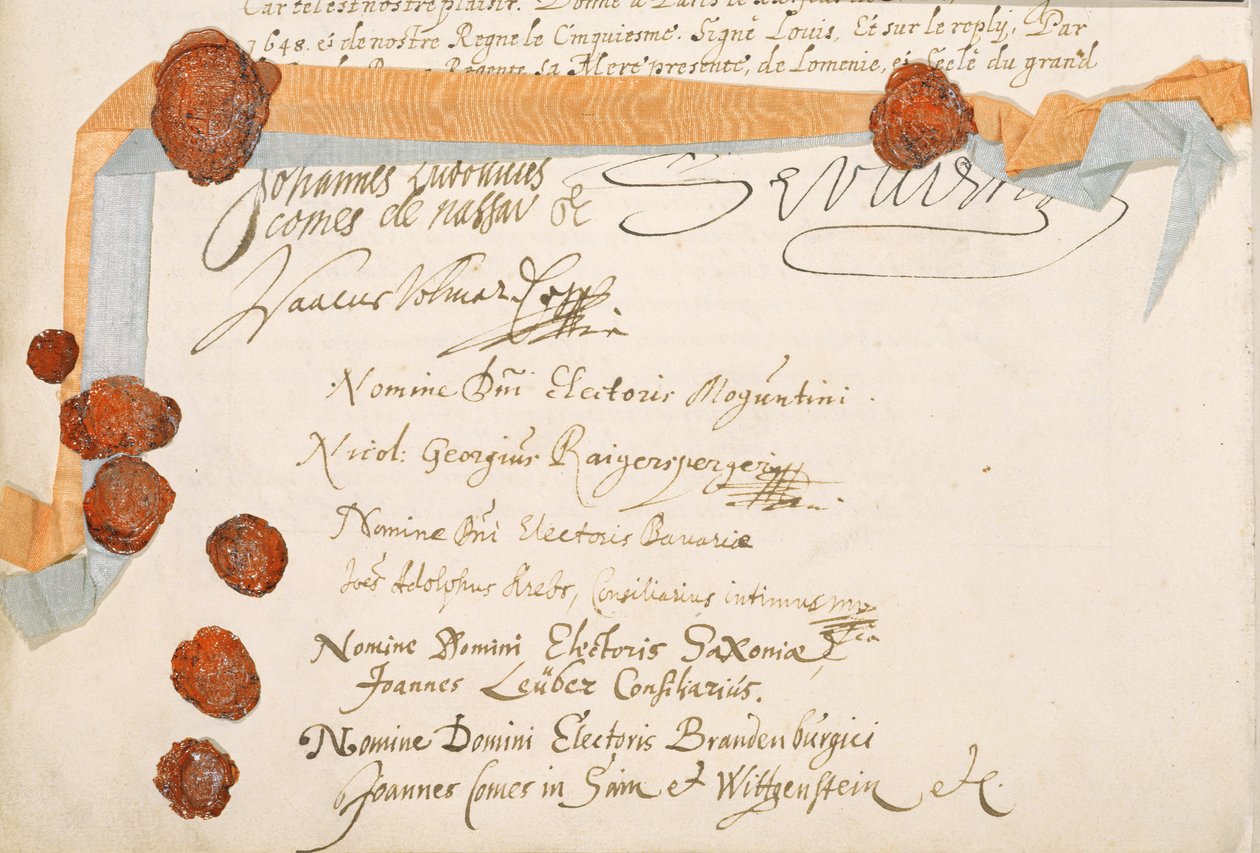 Westfalenin sopimus, allekirjoitettu Munsterissa 24. lokakuuta 1648 (katso 212750) tekijältä French School
