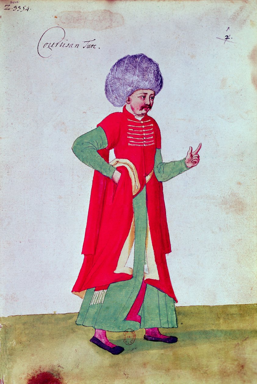 Turkkilainen hoviherra, 1567 (wc paperilla) tekijältä French School