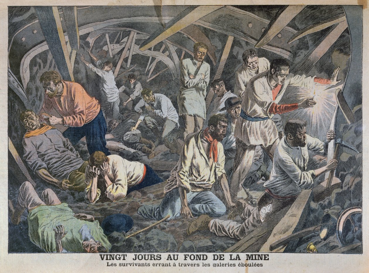 Twenty Days at the Bottom of the Mine, Le Petit Journal, huhtikuu 1906 tekijältä French School