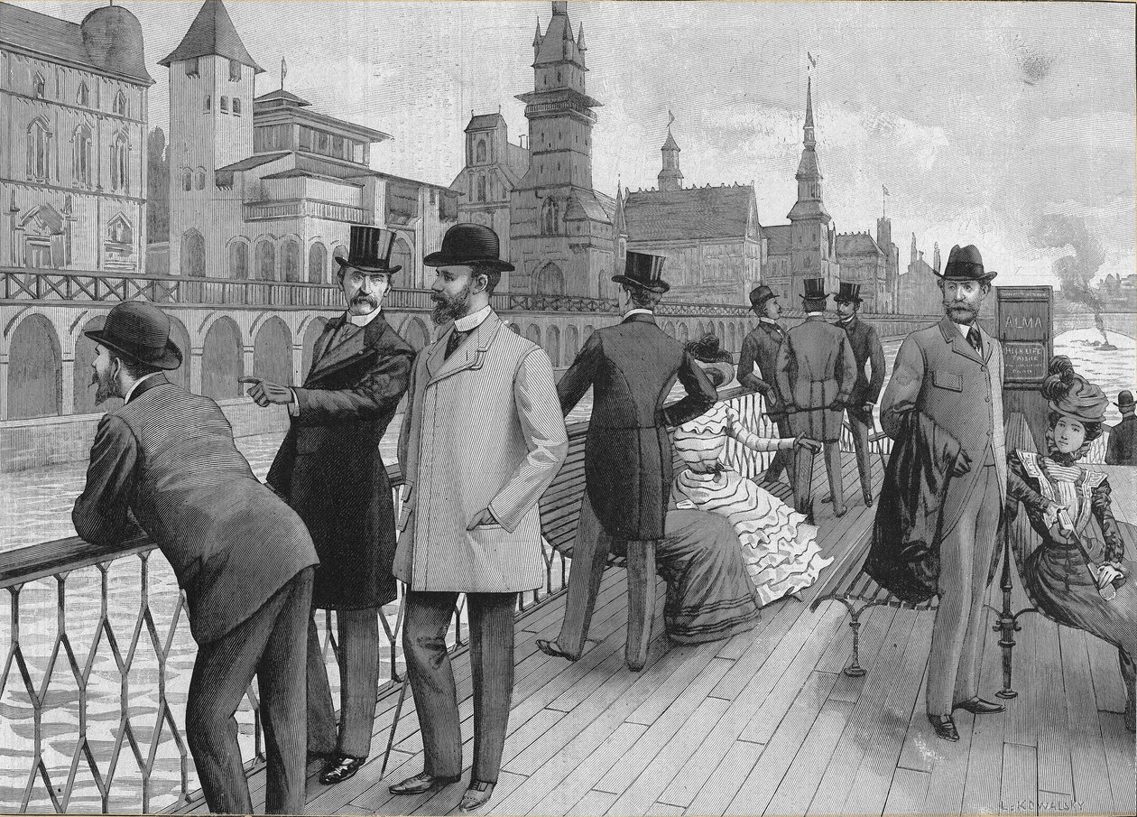 Vuoden 1900 maailmannäyttely Pariisissa: Kansakuntien katu. tekijältä French School