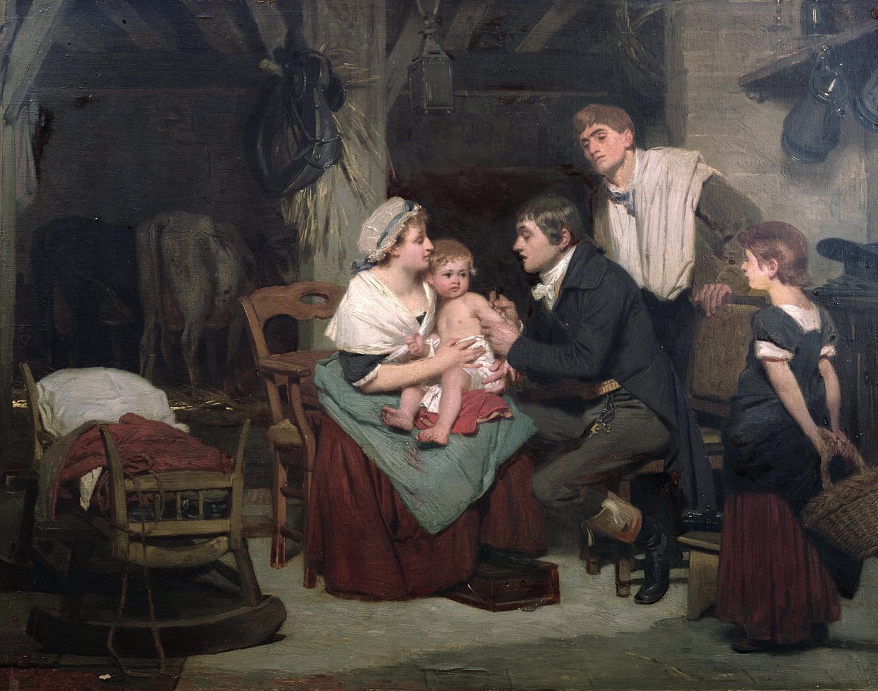 Rokotus isorokkoa vastaan, n. 1800 tekijältä French School