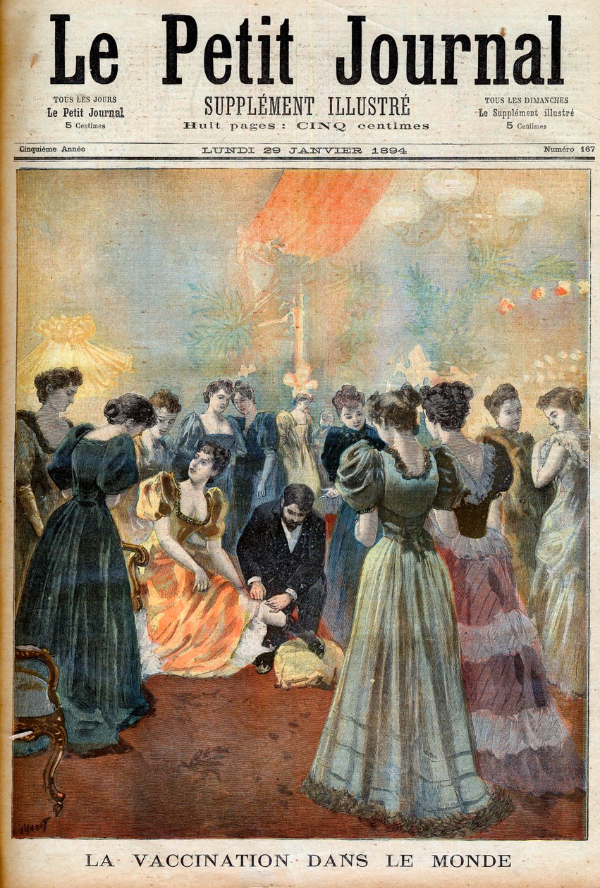 Rokotus iltavastaanotolla isorokkoepidemian aikana, "Le Petit Journal", 29. tammikuuta 1894 tekijältä French School