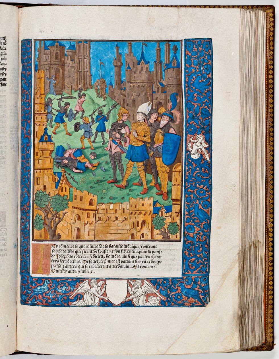 Vespasianus kukistaa kapinan Galileassa, 67 jKr (käsinvärinen printti) tekijältä French School