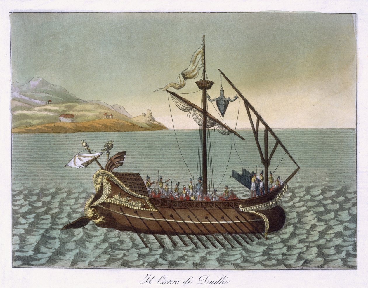 Näkymä Corvuksesta, laivastonnosturista, G. Duillus, 1796 tekijältä French School