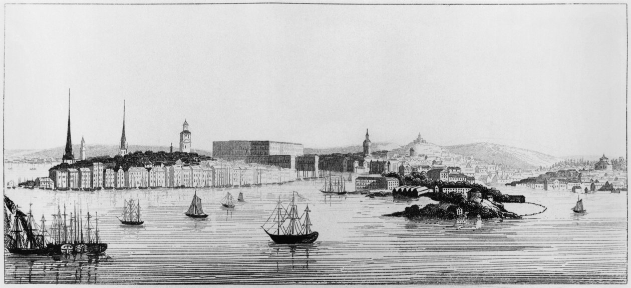 Näkymä Tukholmaan, 1841 tekijältä French School