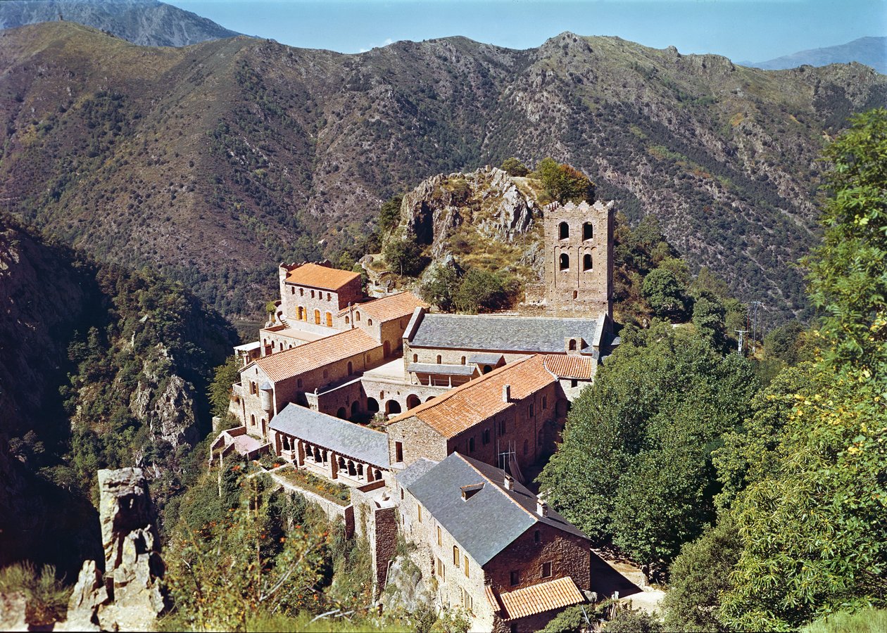 Näkymä St. Martin du Canigoun luostarille tekijältä French School