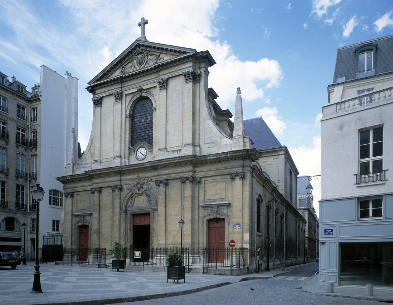 Näkymä voittojen Notre Damen basilikalle (Notre Dame) Pariisissa. tekijältä French School