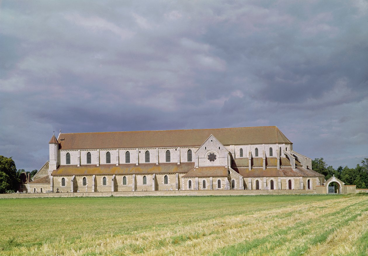 Näkymä 1140-1160 rakennetulle Cistercian Abbeylle tekijältä French School