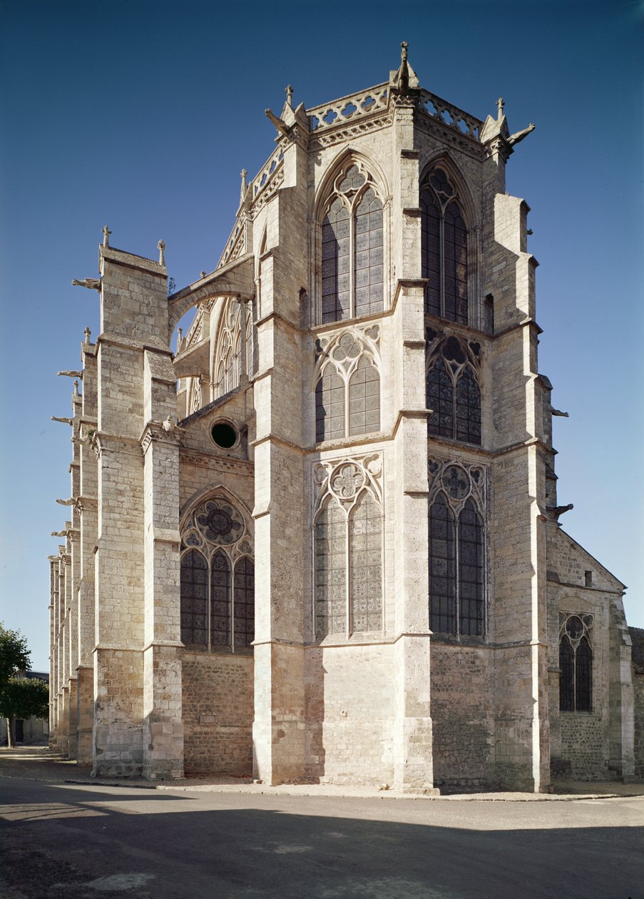 Näkymä kirkon chevetistä, rakennettu 1260-1320 tekijältä French School