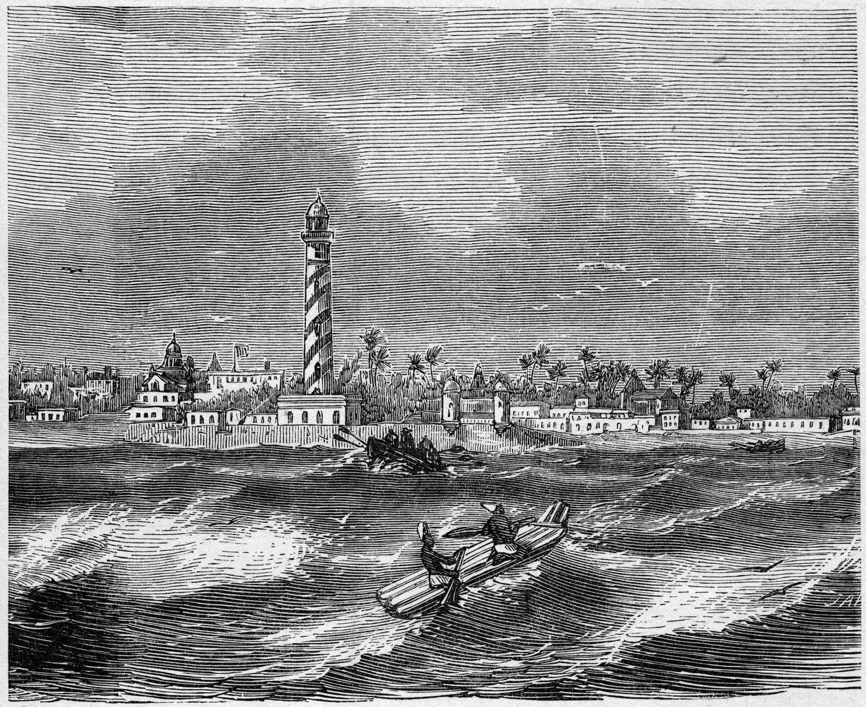 Näkymä Pondicherryn kaupunkiin (Puducherry), Intia tekijältä French School