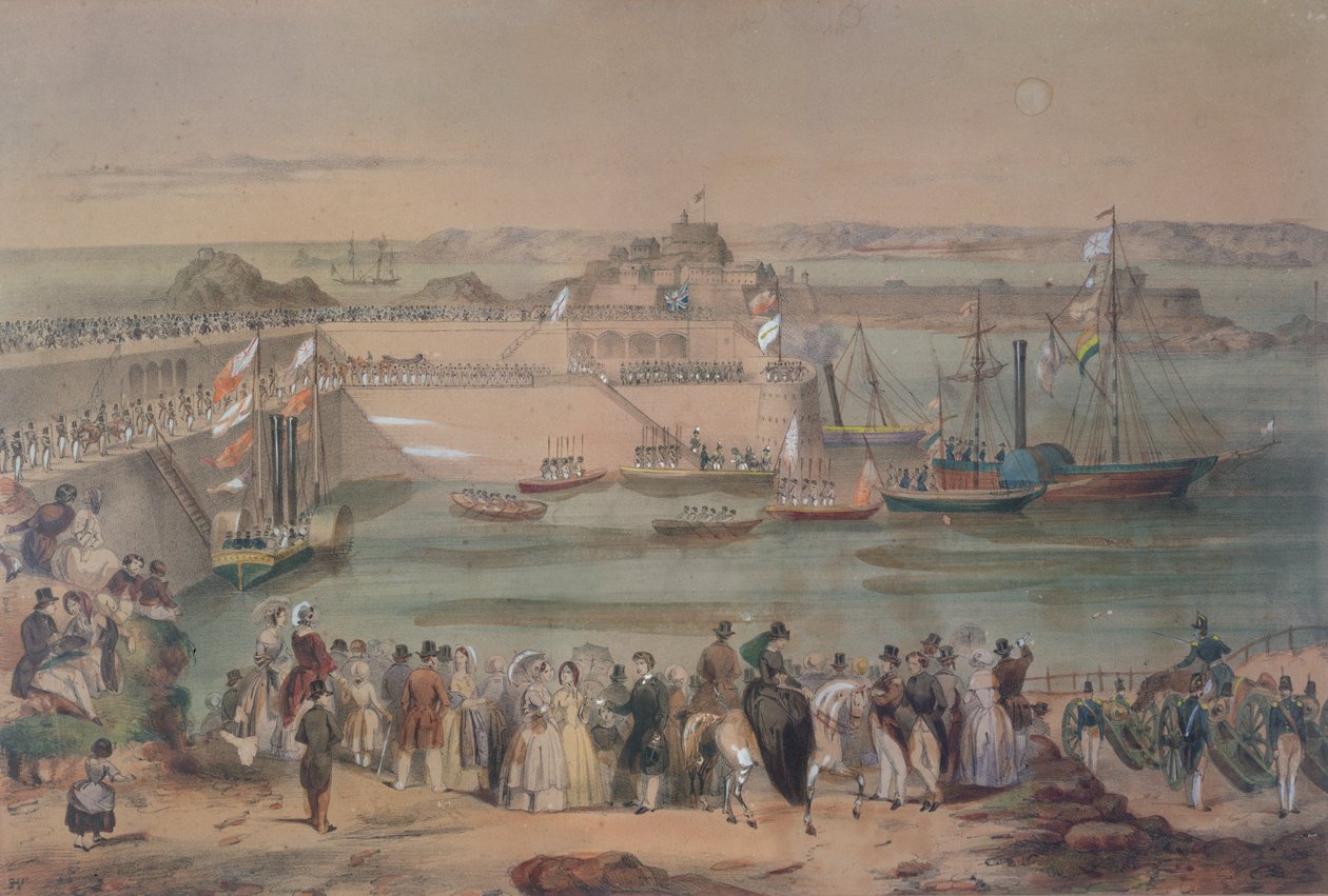 Kuningatar Victorian vierailu Jerseyssä 1846, 1847 tekijältä French School