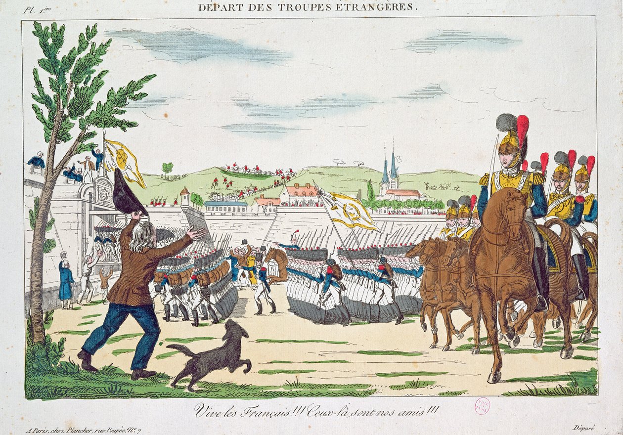 Eläköön ranskalaiset!, Ulkomaisten joukkojen lähtö, 1818 tekijältä French School