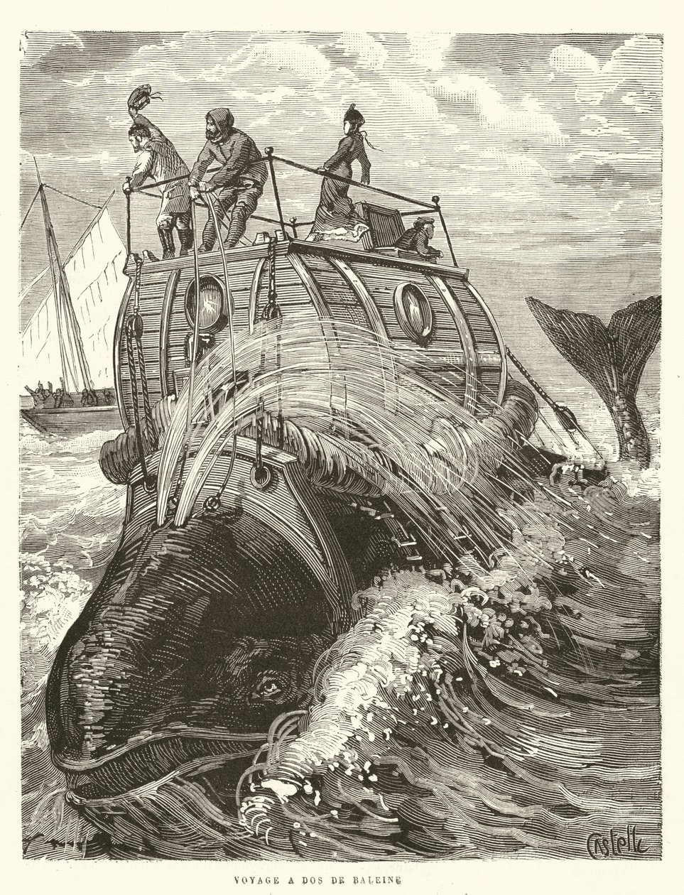 Voyage a Dos de Baleine (kaiverrus) tekijältä French School