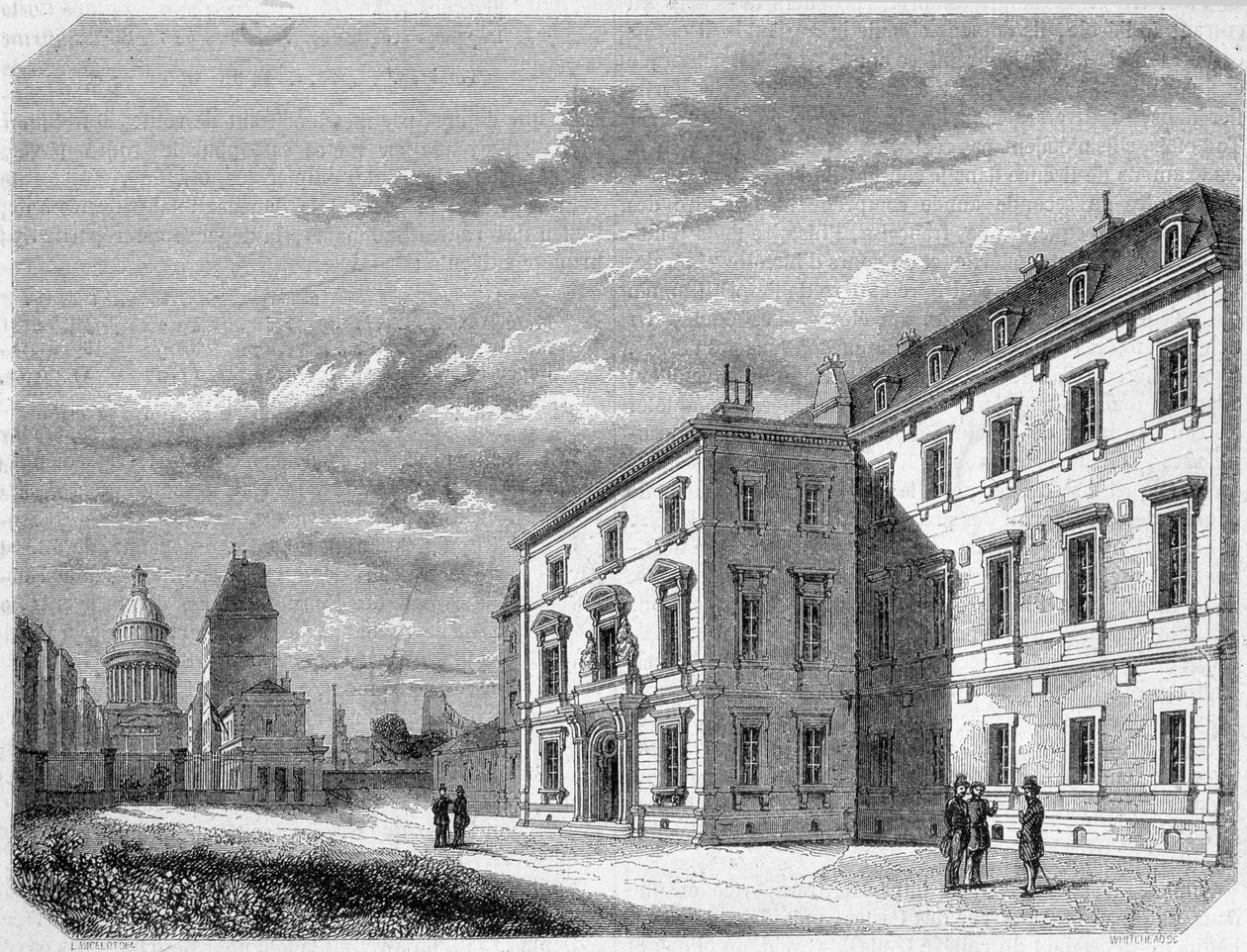 Näkymä Ecole Normale -kaiverrus, 1800-luvun loppu tekijältä French School