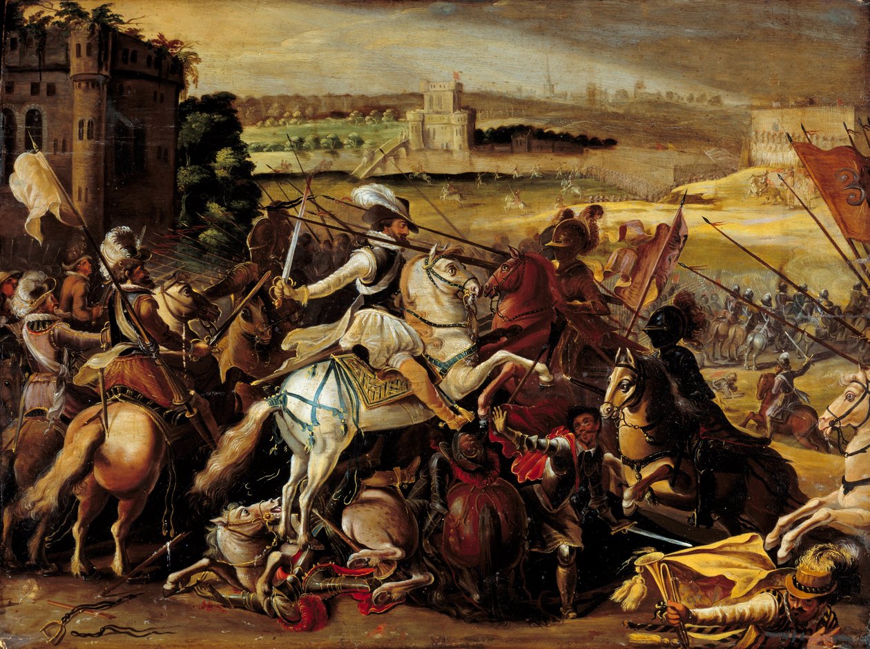 Uskonsota: "" Henri IV Arquesin taistelussa (21. syyskuuta tekijältä French School