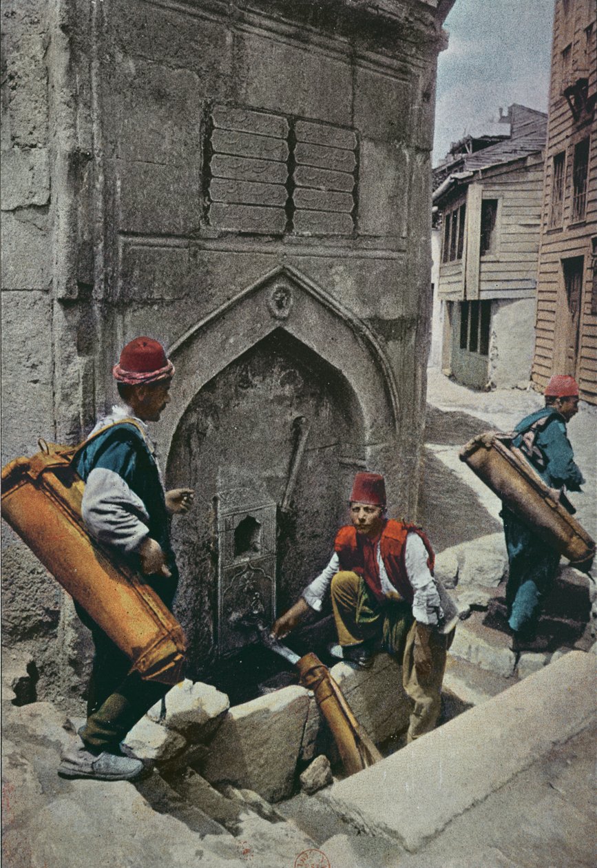 Vedenkuljettajat Konstantinopolissa, n. 1895 tekijältä French School