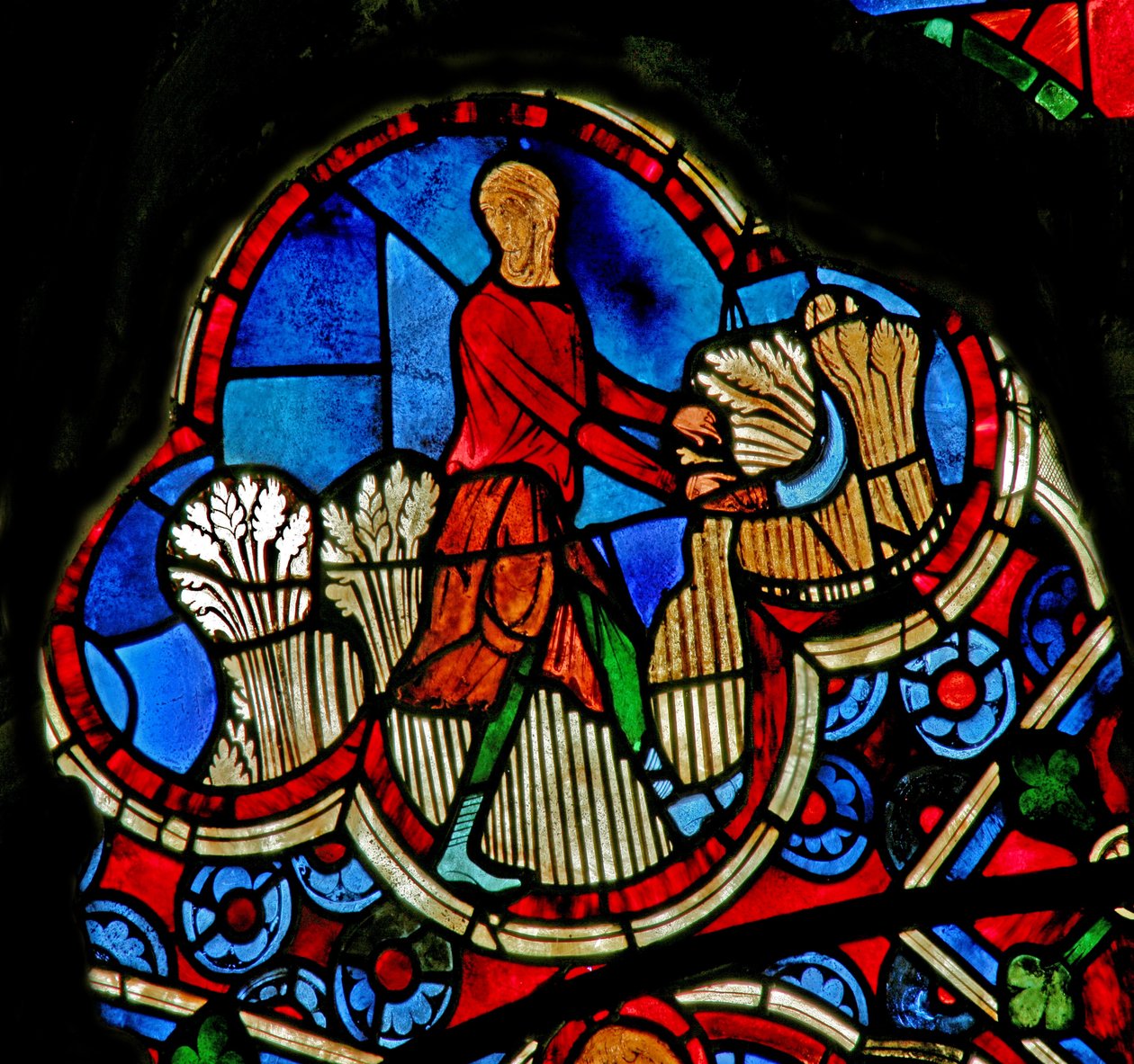 Window Ew, joka kuvaa kuukausien työläisiä.heinäkuuta tekijältä French School