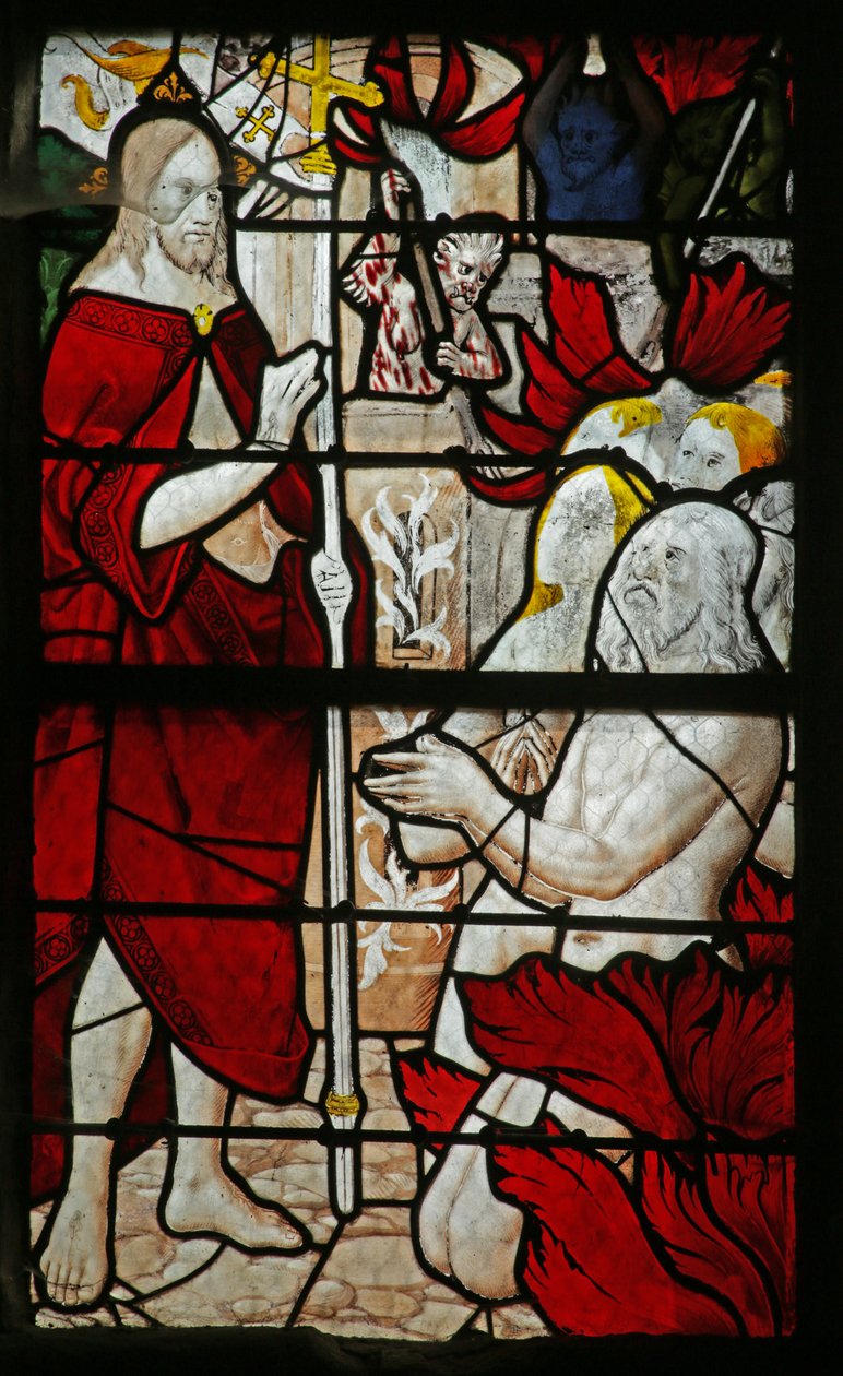 Ikkuna, joka kuvaa Helvetin murhaamista, 1505-1010 tekijältä French School