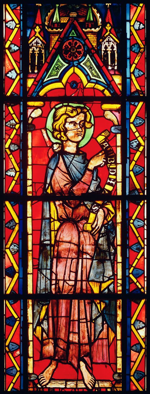 Ikkuna, joka kuvaa profeetta Obadjaa, n. 1270-1275 tekijältä French School