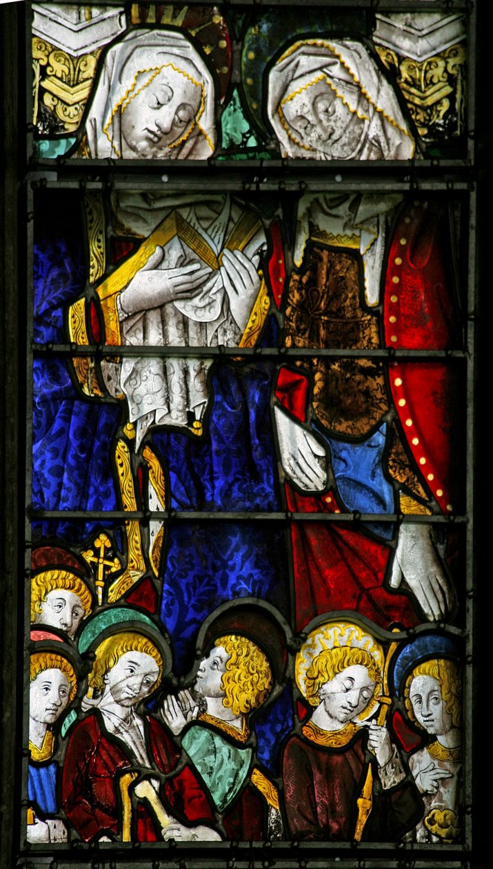 Ikkuna w3, joka kuvaa St Mary Cleophasta ja St Mary Salomea tekijältä French School