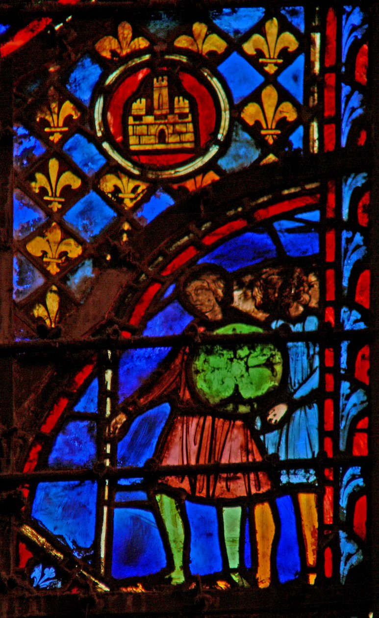 Window w3 israelilaiset valmistautuvat tutkimaan maata Num XIII 22-23 ??? tekijältä French School