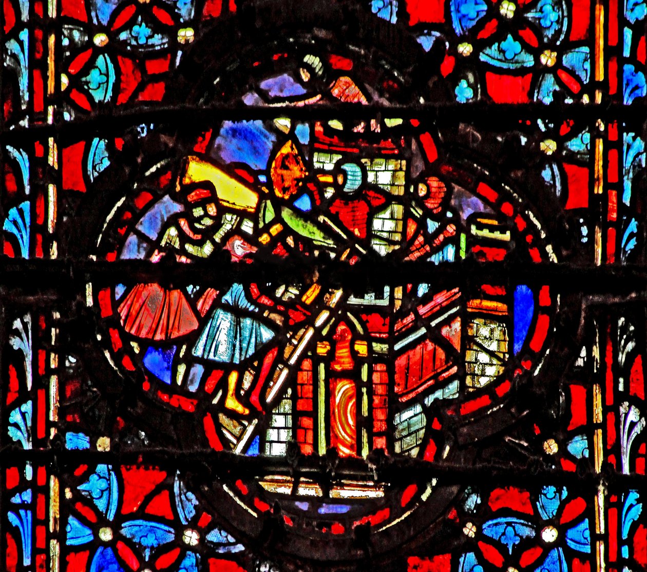 Window w4 Joshua vangitsee Hazor Josh XI:n 10-11 tekijältä French School