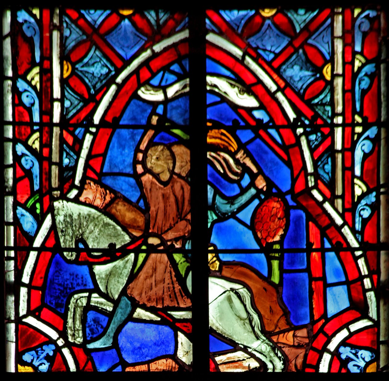 Window w5 Succothin virkamiesten rangaistus. Tuomarit VIII 1-17 tekijältä French School