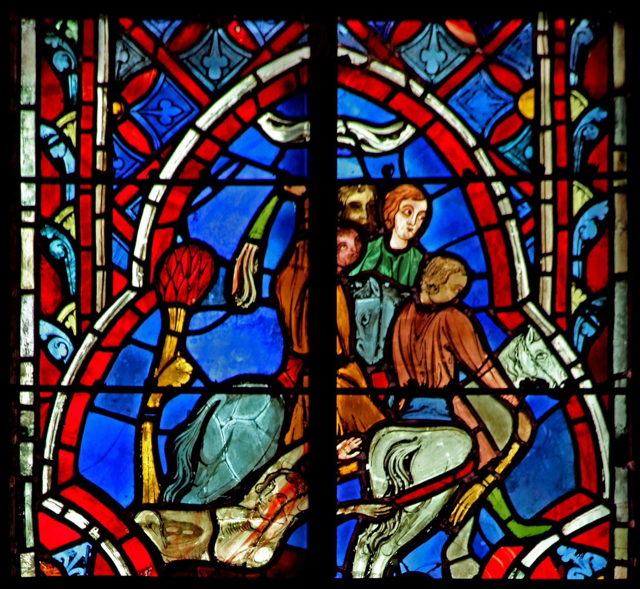 Window w5 Succothin virkamiesten rangaistus. Tuomarit VIII 1-17 tekijältä French School