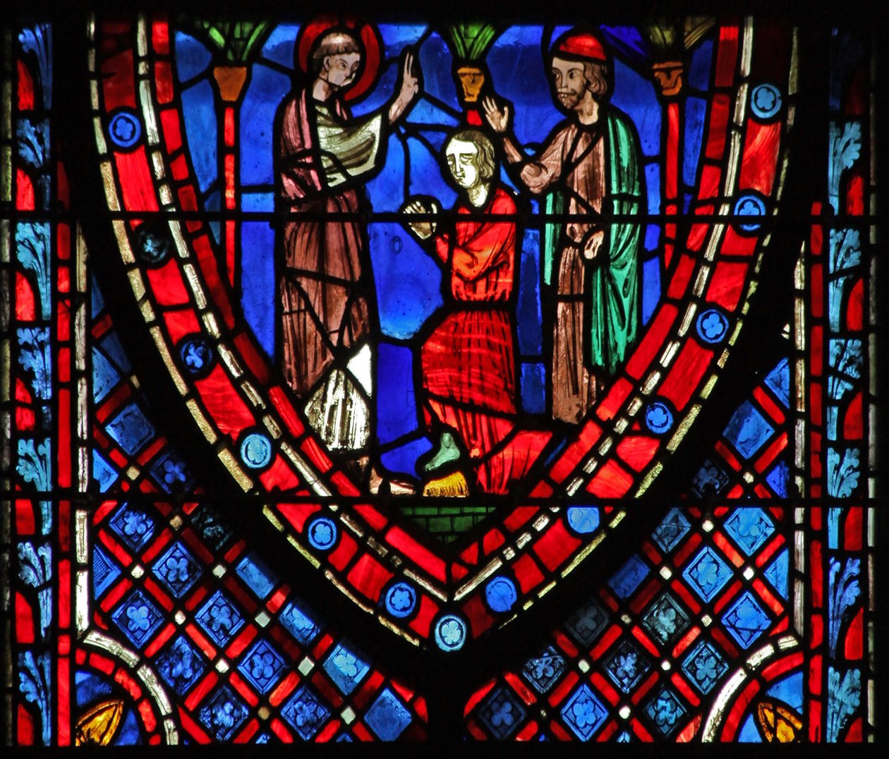 Ikkuna w7 St John: Aristodemuksen kanssa tekijältä French School