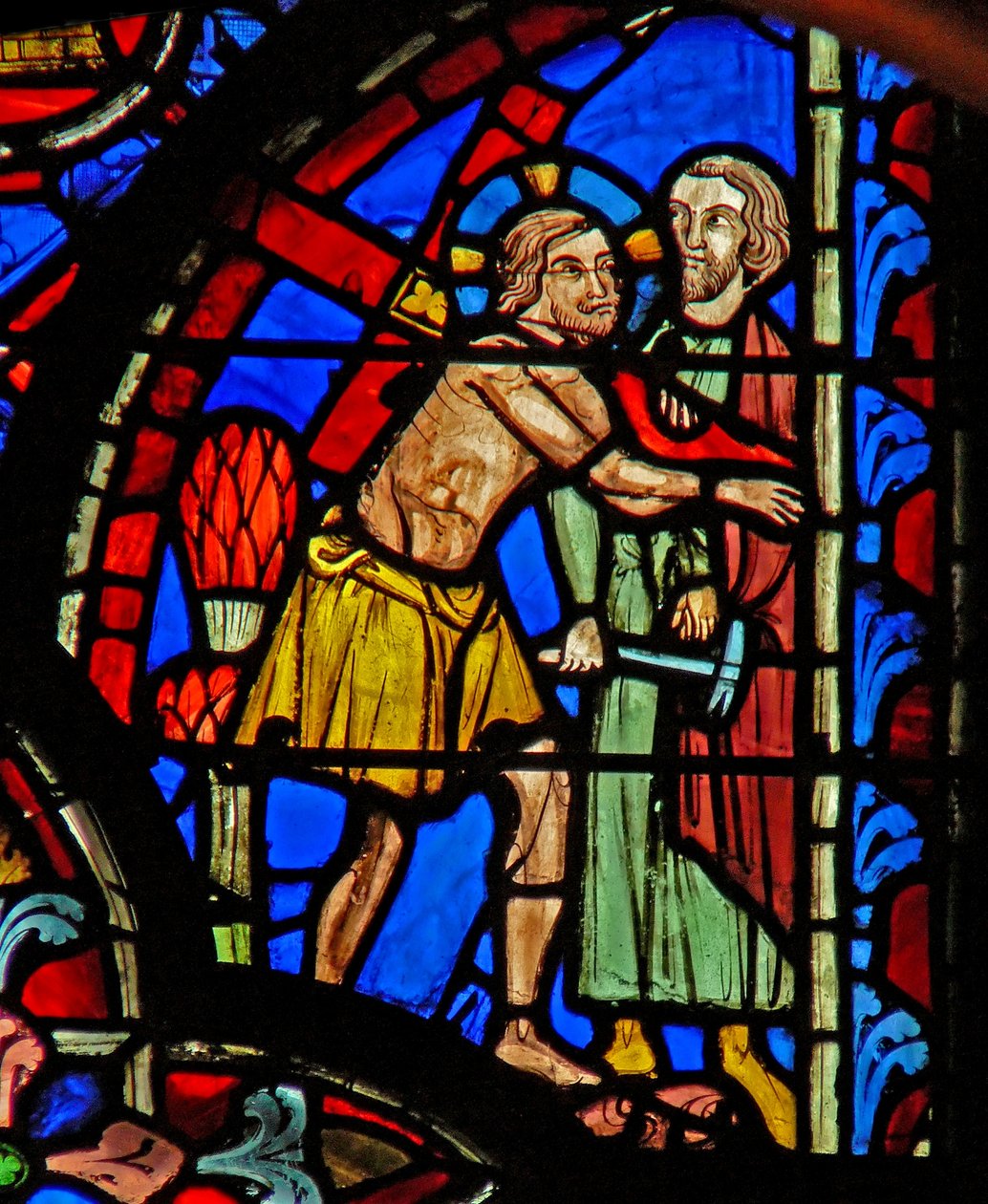 Ikkuna w8 Jeesus kantaa ristiä: Via Crucis tekijältä French School