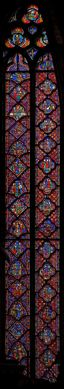 Window w9 Pyhän Johannes Kastajan historia (L) ja Danielin kirja ® tekijältä French School