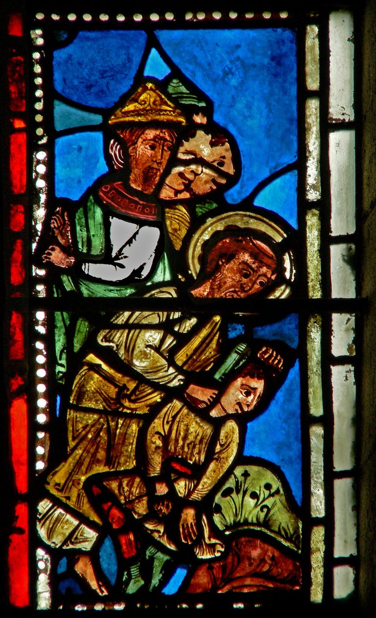 Pietaria kuvaava ikkuna wXV leikkaa Malchuksen korvan irti tekijältä French School