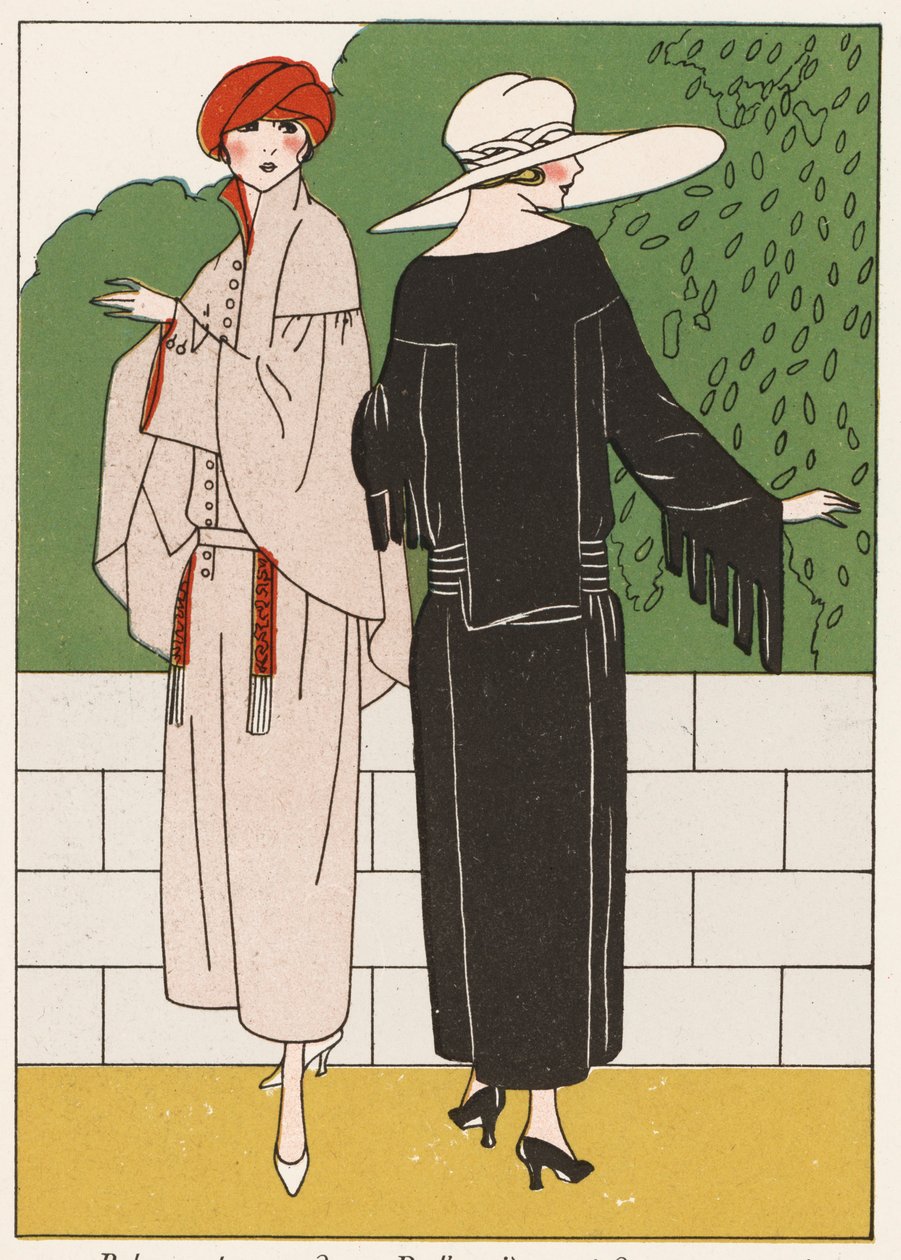 Naisten takkimuoti 1920-luvulta (värilitro) tekijältä French School