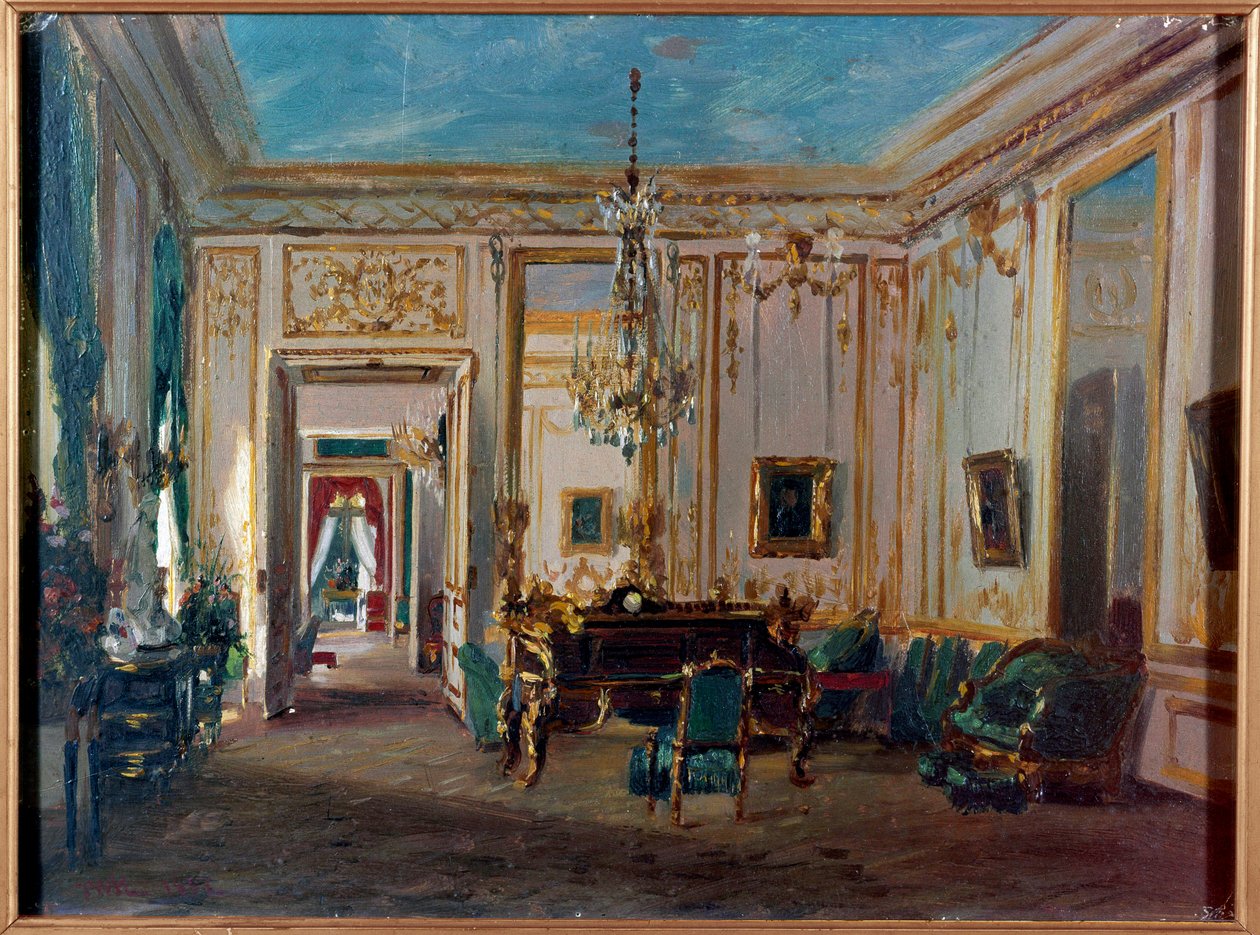 Impress Eugenien työkaappi Pyhän pilven maalaus 1800-luvulta. Pariisi, koristetaide tekijältä French School
