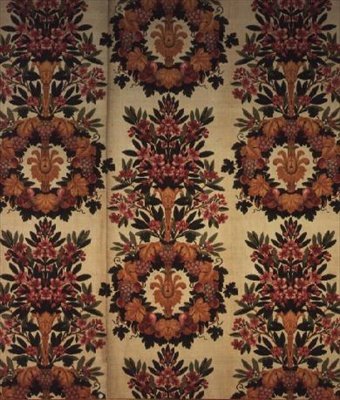 Kukkaseppeleet ja laakerin oksat, Atelier de Lyon, Maison Grand Freres, 1811 (kirjailtu sametti). tekijältä French School