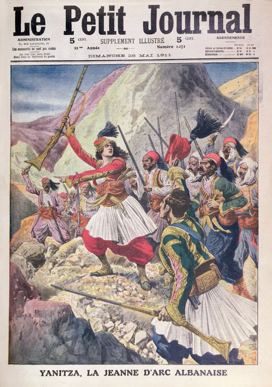 Yanitza, albanialainen Jeanne of Arc, Le Petit Journal, 28. toukokuuta 1911 tekijältä French School