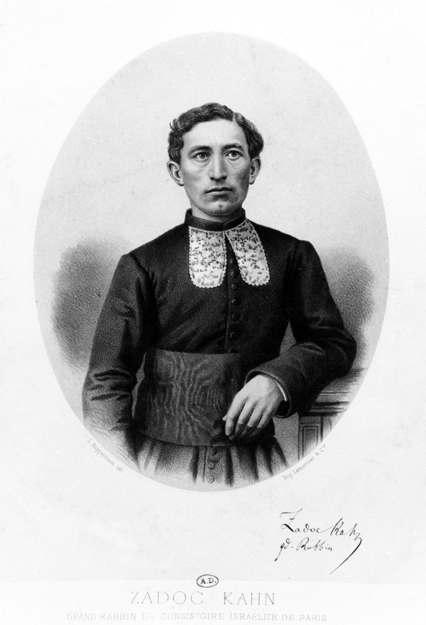Zadoc Kahn, Ranskan konsistorian päärabbi, n. 1869 tekijältä French School