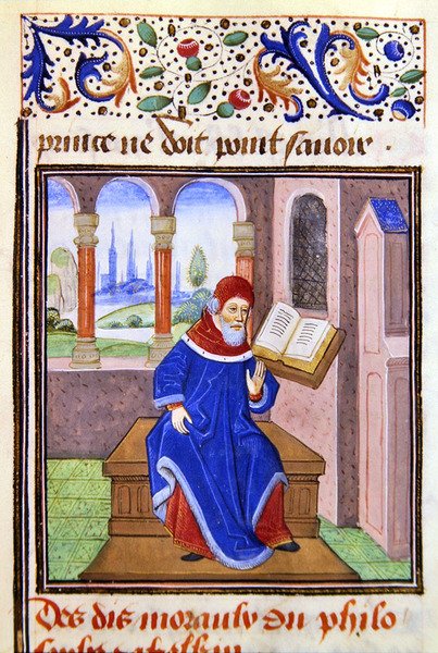 Zaqaquin, Histoire des Philosophes, 1400-luvun loppu (vellum) tekijältä French School