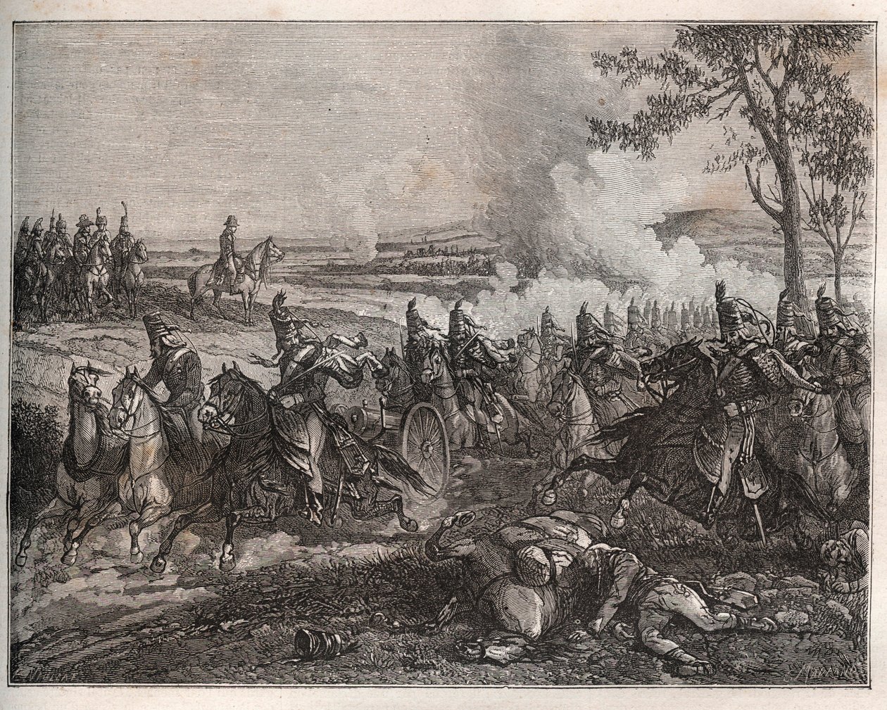 CASTIGLIONEN taistelu: Italian kampanjassaan Napoleon voittaa itävaltalaiset Wurmserin johdolla ja pakottaa heidät vetäytymään Mantovaan. 5. elokuuta 1796 - Maurice La Charestin uusi kansallinen tietosanakirja - 1870 - tekijältä French School
