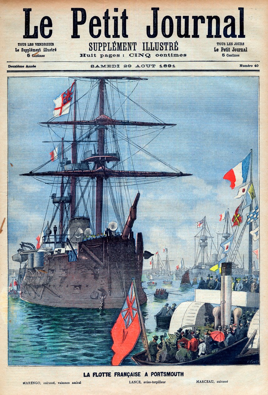 ranskalainen laivasto Portsmouthissa: lippulaiva "Marengo", l