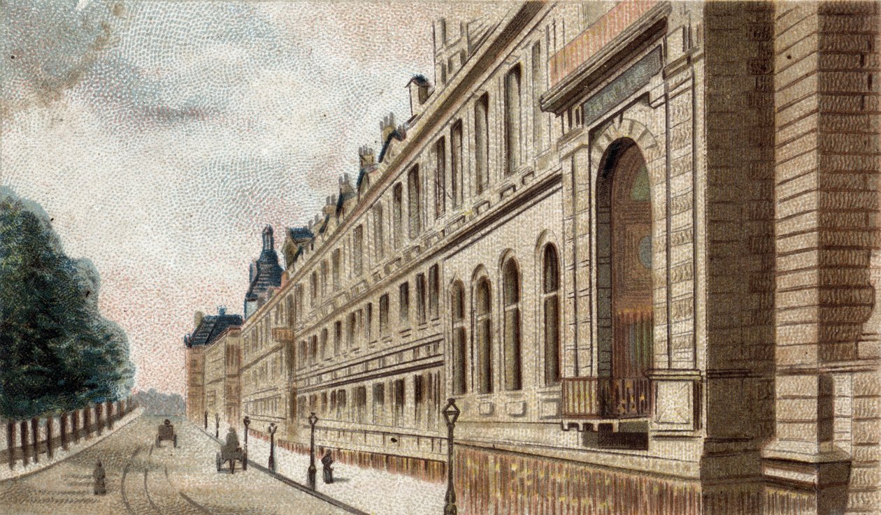 näkymä Palais du Louvrelle Pariisissa. tekijältä French School