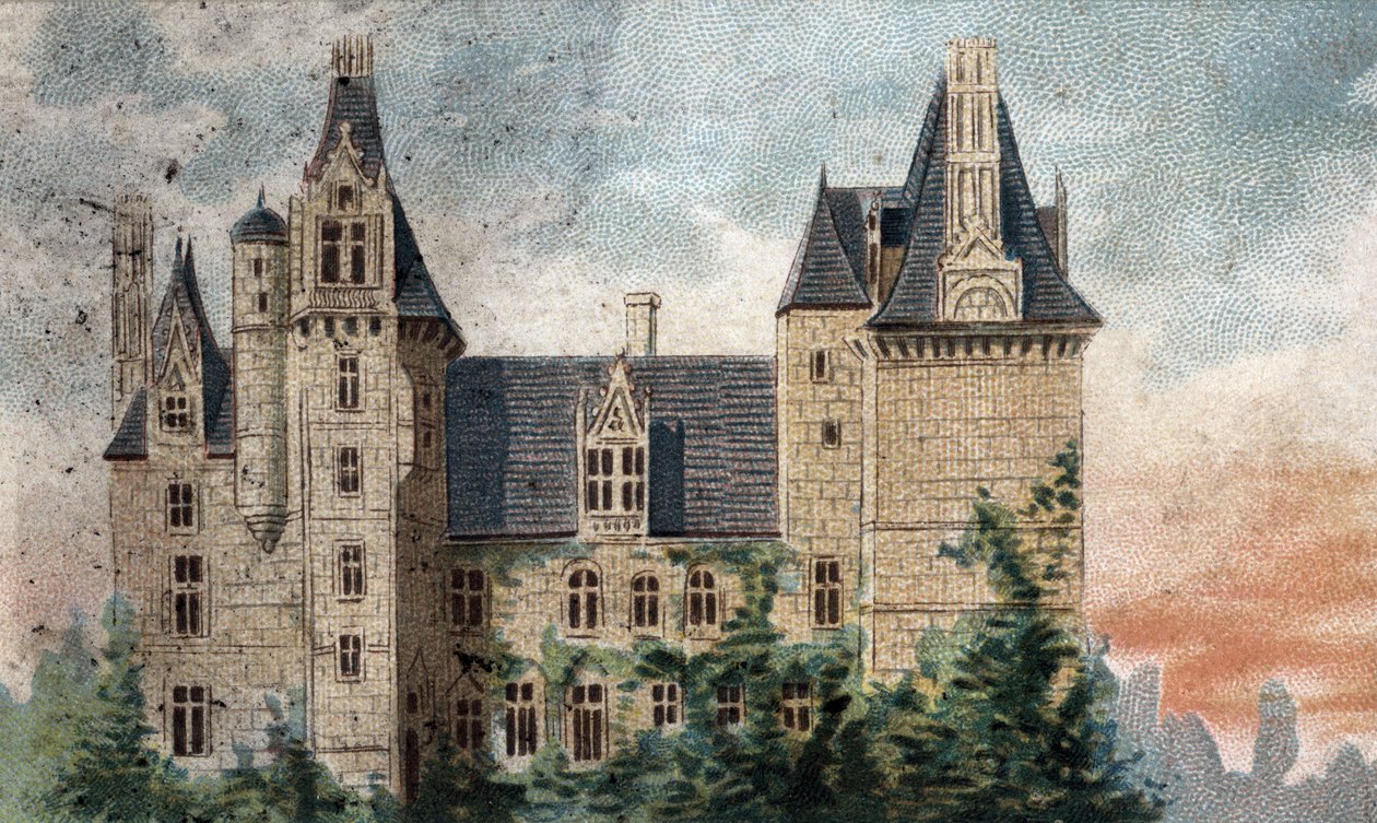 näkymä Montigny-le-Ganelonin linnalle (Montigny le ganelon) (Eure et loir). tekijältä French School