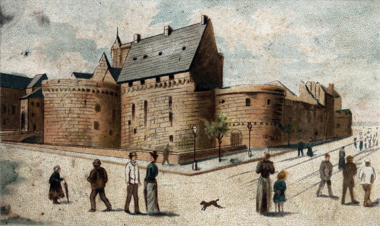 näkymä Nantesin linnalle (alempi Loire). tekijältä French School