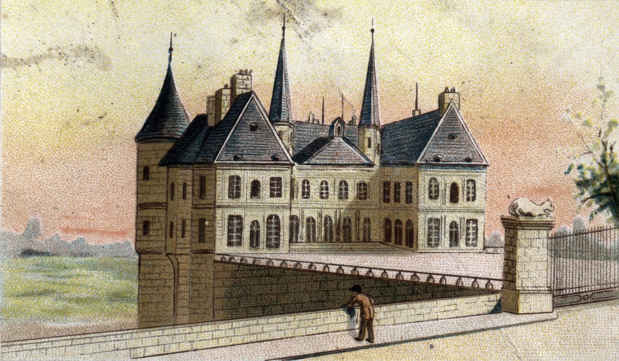 näkymä Randanin linnalle (Puy de dome) tekijältä French School