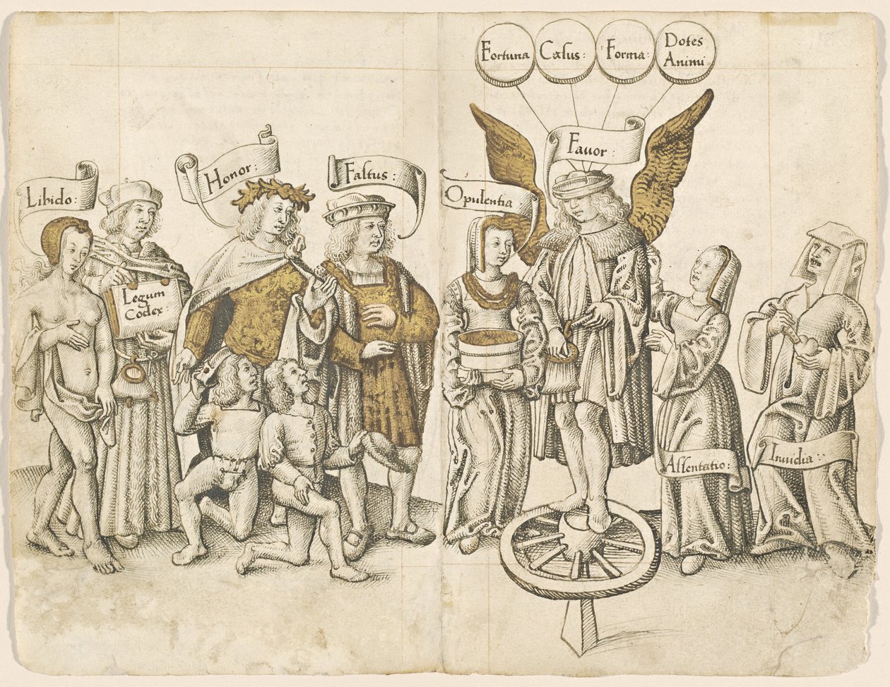 Vuoropuhelu ihmisen suosiosta (recto) [fol. 15 verso / 16 recto] tekijältä French early 16th Century